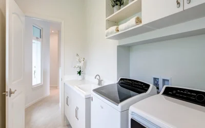 Laundry room with storage