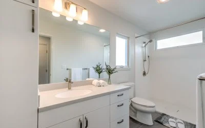 The bathroom was designed for accessibility.