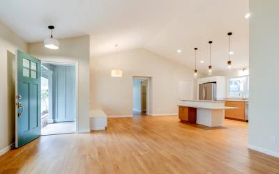 Wide interior and exterior doorways allow passage for all.