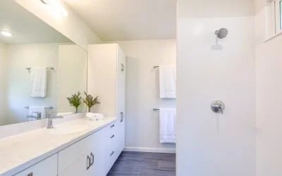 Multigenerational addition has two bathrooms upstairs.