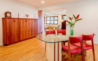 Roomy dining area