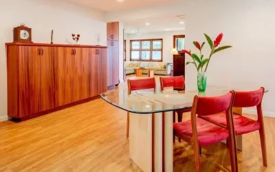 Roomy dining area
