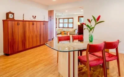Roomy dining area