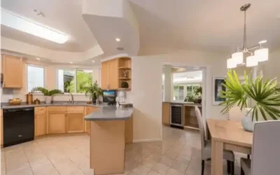 View of the kitchen and beyond